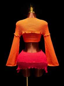 Amplova Sweater Super Crop & Atasan Rajut & Atasan Shrug - Kuning - View 3