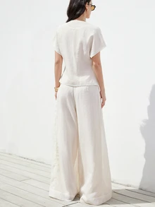 Aveloria Modichic Women Two Pieces Outfits For Daily Wear - White - View 2