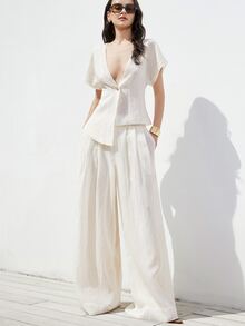 Aveloria Modichic Women Two Pieces Outfits For Daily Wear - White - View 6