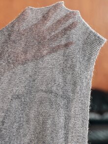 Anewsta Solid Drop Shoulder Sweater - Dark Grey - View 10