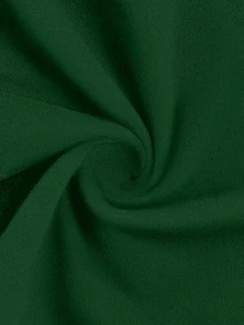 SHEIN ICON 橄榄绿色休闲简约图案圆领短袖短款修身女式T恤 - 墨綠色 - 查看 6