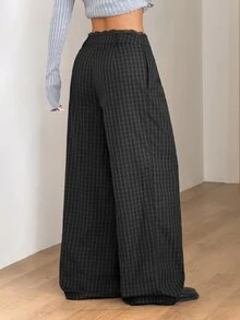 Coolane Black Woven Commuter Women's Long Pants - Black - View 8
