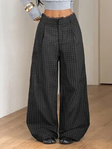 Coolane Black Woven Commuter Women's Long Pants - Black - View 5