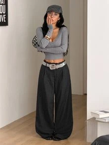 Coolane Black Woven Commuter Women's Long Pants - Black - View 7