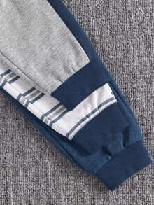 Young Boy Sweatshirt Set With Full Cartoon Print 3-Piece Suitable For Autumn/Winter - Multicolor - View 3