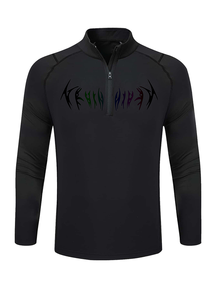 Gym Rark Men's Letter Print Sports Jacket - Black - View 1