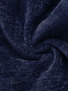 LUMIGAL Women's Elegant Navy Blue Velvet Blazer, Button‑Decorated Autumn Winter Jacket For Commute Business Party Saudi National Day - Royal Blue - View 7