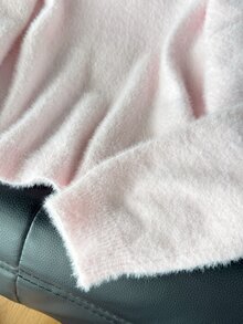 SHEIN 青少年女孩條紋V領學院風撞色針織修身舒適套頭秋季毛衣 - 彩色 - 查看 7