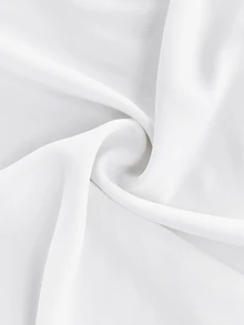 GlowEve CURVE 大码女式纯色腰带优雅办公室衬衫 - 白色 - 查看 5