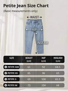 SHEIN Solid Light Blue Casual Street Wear Denim Straight Leg Pants With Pockets Everyday Travel Spring Weekend - Medium Wash - View 4