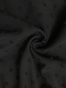 Juhart Plus Size Women Frill Short Sleeve Loose Casual Blouse For Summer - Black - View 6