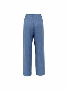 EMERY ROSE Women Pants Kolor Simpul Kantong Plain Casual - Biru - View 2