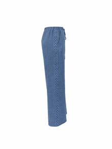 EMERY ROSE Women Pants Kolor Simpul Kantong Plain Casual - Biru - View 5