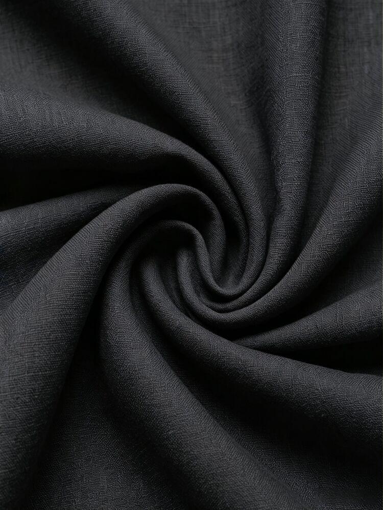 EMERY ROSE Women's Plain Weave Casual Office Summer Dress - Black - View 4