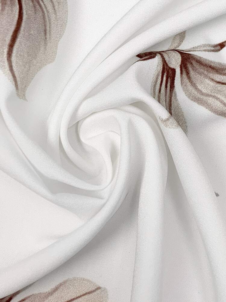 EMERY ROSE 女士梭织印花无袖修身连衣裙，新款优雅夏季长裙 - 米色 - 查看 5