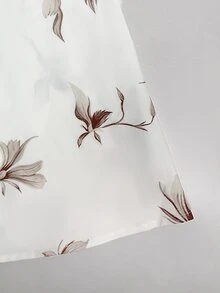 EMERY ROSE 女士梭织印花无袖修身连衣裙，新款优雅夏季长裙 - 米色 - 查看 7