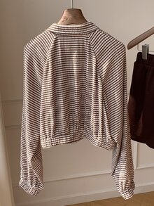 Comfortcana Winter Outfit For Women Women's Casual Plaid Jacket, Autumn, Y2k, Holiday Night Outfi, Office Wear For Women, Country Style For Women, Halloween - Brown - View 3