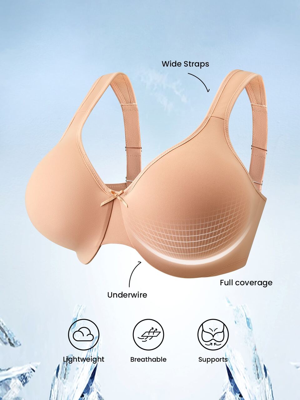 Plus Fullcoverage Unlined Smoothing Minimizer Bra