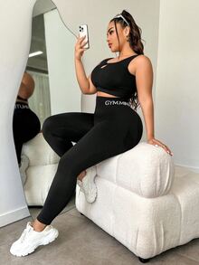 Rhythm Era Plus Size High Stretch Skinny Sports Pants Yoga Women Pants Gym Sports Black And White Summer - Multicolor - View 7