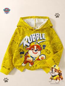 Maija Kids SHEIN | PAW Patrol Maija Kids 小男孩字母與卡通狗圖案運動衫 - 黃色 - 查看 3