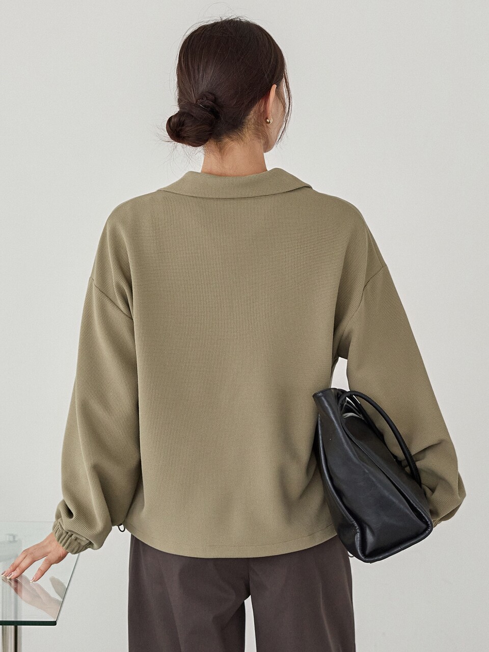 Women's Casual Versatile Solid Color Sweatshirt Business Casual Woman Fall