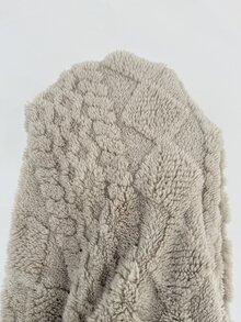 Reflora Plus Size Winter Waterfall Collar Apricot Warm Coat - Apricot - View 11