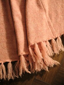 MOTF PREMIUM MOHAIR TASSEL CARDIGAN & CONTRAST SEQUINS PEPLUM HEM SWEATER & KNIT SKIRT 3 PIECES SET - Coral Orange - View 7