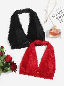 Snug Zone 2pack Floral Lace Bralet Set - Multicolor - View 7
