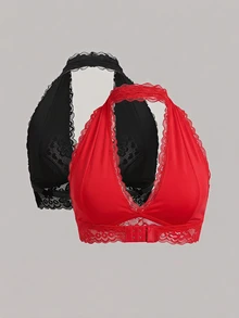 Snug Zone 2pack Floral Lace Bralet Set - Multicolor - View 2
