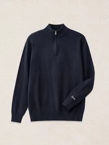 Calmiston Contains Wool Men's Casual Versatile Sweater For Autumn/Winter Formal Old Money - Dusty Blue - View 4