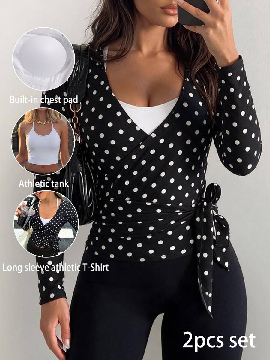 Sirith 2026 Spring/Summer New Women's Sports T-Shirt Tank Top - Black and White - View 1