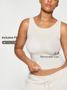 SHAPORA 1pc Seamless Fitted Minimalist Plus Size Base Layer - White - View 4