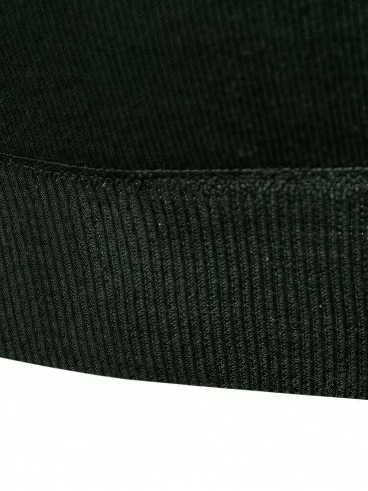 Manfinity Homme Men's Solid Color Turtleneck Long Sleeve Casual Warm Sweater Formal Hiking Holiday Dark Green Autumn - Army Green - View 4