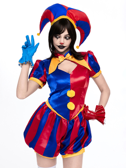 ROMWE Anime Women's Clown Cosplay Romper