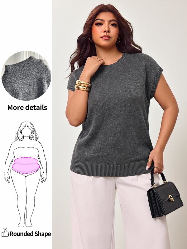 Enliva Plus Size Elegant Women's Blouses Women Fall Winter Sweater Autumn Outfit Women Fall Winter Sweater