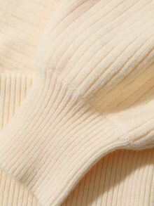 DAZY Women's Lace Patchwork Long Sleeve Korean Style Autumn/Winter Sweater - Apricot - View 10