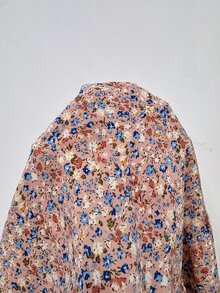 EMERY ROSE 女款碎花七分袖單排扣休閒度假洋裝 - 彩色 - 查看 7