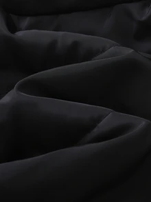 Cozy Pixies 女童小女孩編織素色立領休閒加厚外套 - 黑色 - 查看 6
