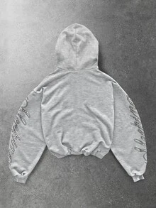 ROMWE MEN Street Life Men's Angel Letter Print Hoodie - Multicolor - View 5