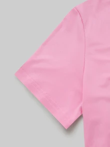SHEIN 3件套加大码女式休闲日常通勤简约纯色半开襟短袖T恤 - 彩色 - 查看 4