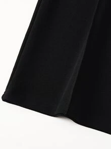 SHEIN LUNE Plus Size Women's Fashion Minimalist Slimming Casual Versatile Wide Leg Pants Fall Cloth For Women - Black - View 9