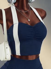 Mistrie 2026 Spring/Summer New Minimalist Fashion Women's Outdoor Sports Yoga Set - Navy Blue - View 5