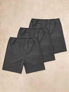 EverLounge 男士極簡百搭休閒短褲 3 件組，適合日常居家穿著 - 深灰色 - 查看 2
