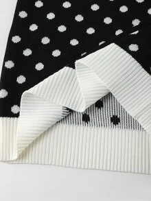 SHEIN PariChic 女款春夏對比色簡約日常 Polo 領短袖休閒修身針織上衣，度假優雅百搭翻領短袖針織上衣，適合外出與職場穿搭 - 彩色 - 查看 8