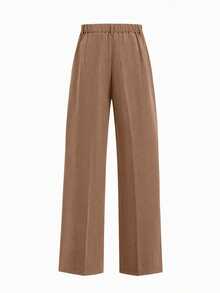 Lavishia Women's Solid Color Casual Versatile Daily Wear Long Pants - Khaki - View 7