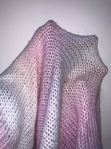 EMERY ROSE Ombre Drop Shoulder Knit Pullover Fall Winter Sweater - Multicolor - View 8