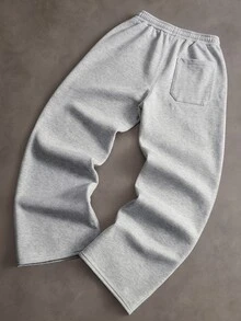 STYNVO Men's Casual Drawstring Waist Pocket Loose Sweatpants For Daily Wear - Grey - View 2