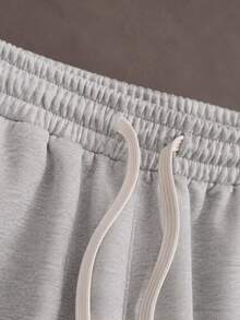 STYNVO Men's Casual Drawstring Waist Pocket Loose Sweatpants For Daily Wear - Grey - View 3