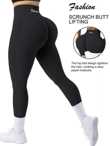 SHEIN Unity Women's Plus Size High Waist Seamless Sports Leggings - Black - View 2