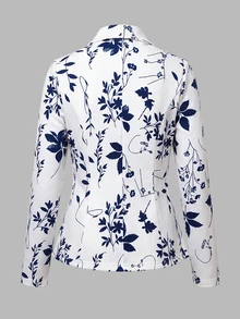 GlowEve CURVE Versatile Premium Textured Fabric Printed Plus Size Women's Blazer - Multicolor - View 2